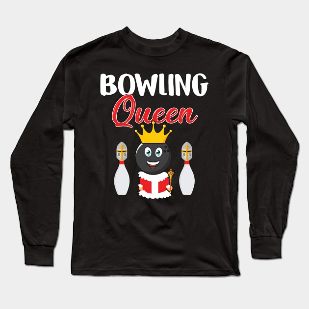 Bowling Queen Long Sleeve T-Shirt by TeeShirt_Expressive